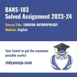 BANS 183 Solved Assignment 2023-24