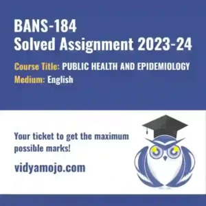 BANS 184 Solved Assignment 2023-24