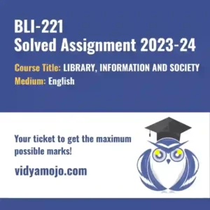 BLI 221 Solved Assignment 2023-24