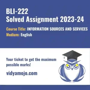 BLI 222 Solved Assignment 2023-24