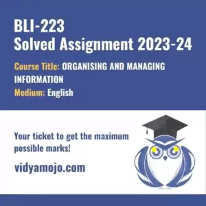 BLI 223 Solved Assignment 2023-24