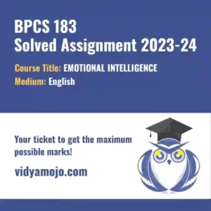 BPCS 183 Solved Assignment 2023-24