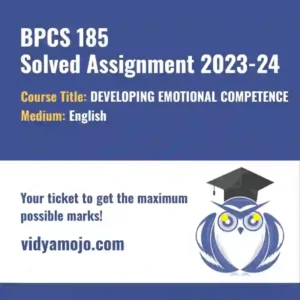 BPCS 185 Solved Assignment 2023-24